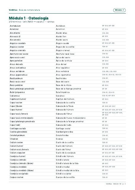 Página de la guía de nomenclatura